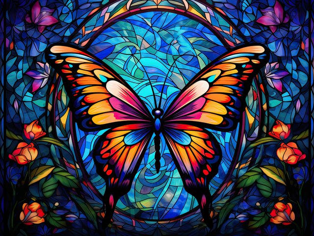BUTTERFLY GLASS CHOPPING BOARD