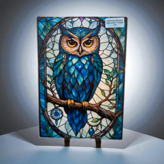 PORTRAIT OWL GLASS CHOPPING BOARD