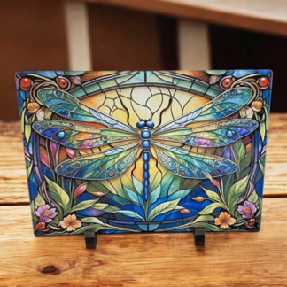 DRAGONFLY REBIRTH GLASS CHOPPING BOARD